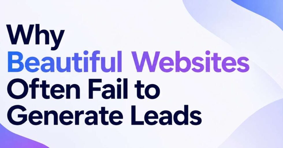 Why Beautiful Websites Often Fail to Generate Leads Why Beautiful Websites Often Fail to Generate Leads